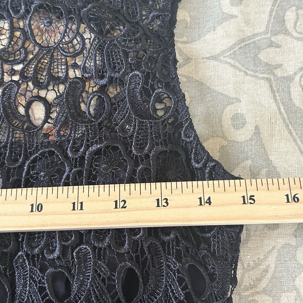 Black Lace Dress LBD Size 4 Sleeveless Sheath Layered Whimsygoth Y2K BB Dakota - Picture 9 of 11